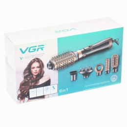 Фен стайлер для укладання та завивки волосся VGR V-491 6 в 1, Professional, 1000 Вт, Фен з насадками