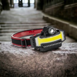 Налобний ліхтарик Bailong BL-W685-LTS+COB+RGB, 5 режимів, водостійкий, ударостійкий, USB кабель Type-c