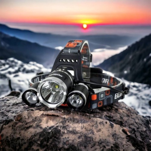 Ліхтар Police 3000-T6+2XPE (2х18650, 5 режимів, Zoom, 1500 люмен), Налобний ліхтар з лінзою