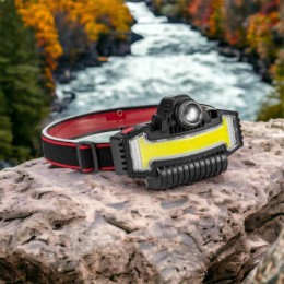 Налобний ліхтарик Bailong BL-W685-LTS+COB+RGB, 5 режимів, водостійкий, ударостійкий, USB кабель Type-c