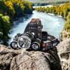Ліхтар Police 3000-T6+2XPE (2х18650, 5 режимів, Zoom, 1500 люмен), Налобний ліхтар з лінзою