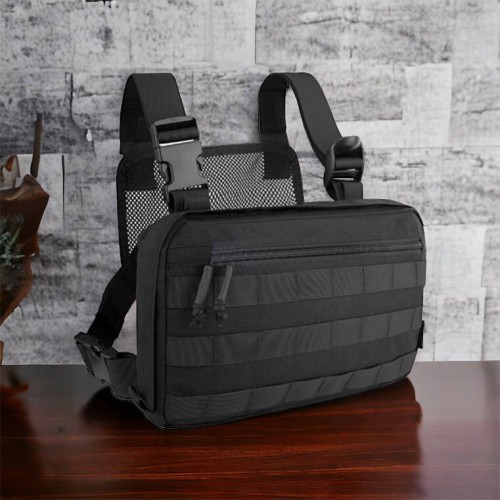 Тактична нагрудна сумка з Cordura 1000D, розгрузка чоловіча чорна