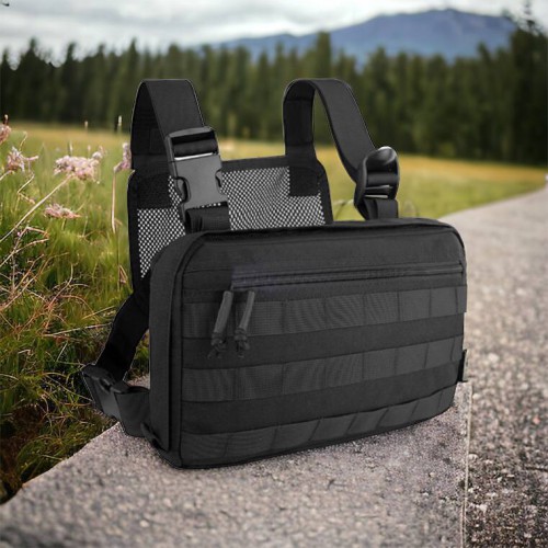 Тактична нагрудна сумка з Cordura 1000D, розгрузка чоловіча чорна