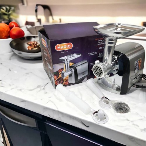 М'ясорубка Magio MG-269, 2400 W, м'ясорубка електрична метал, м'ясорубка з металевим редуктором