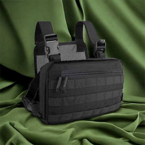 Тактична нагрудна сумка з Cordura 1000D, розгрузка чоловіча чорна