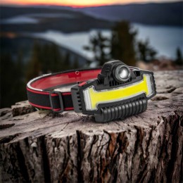 Налобний ліхтарик Bailong BL-W685-LTS+COB+RGB, 5 режимів, водостійкий, ударостійкий, USB кабель Type-c