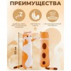 М'яка плюшева іграшка Довгий Кіт Батон котейка-подушка 50 см. Колір: коричневий