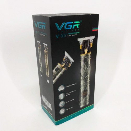 Машинка для стрижки волосся та бороди VGR V-097, Бритва триммер для професіоналів. Колір: срібний