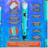 3D ручка Smart 3D Pen 2 c LCD дисплеєм, Цікава ручка 3д для дітей, Оригінальна. Колір: блакитний