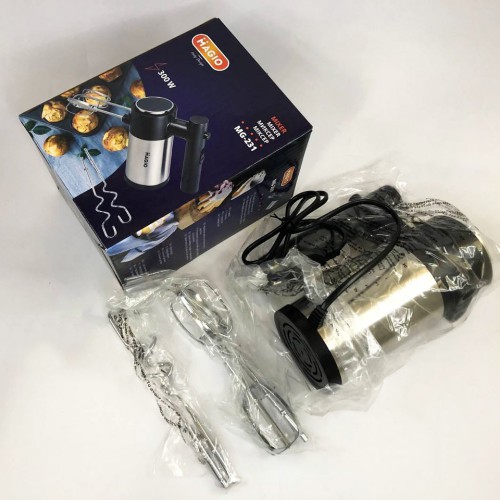 Міксер ручний MAGIO МG-231 300 Вт, міксер для збивання, міксер ручний для кухні, міксер для кухні