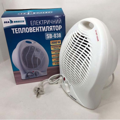 Тепловентилятор ветродуйка SeaBreeze SB-038, побутовий тепловентилятор, тепловентилятор для дому