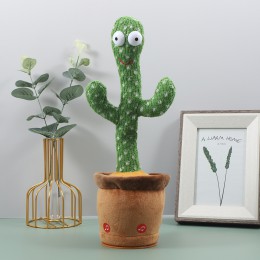 Танцюючий кактус співаючий 120 пісень з підсвічуванням Dancing Cactus TikTok іграшка Повторюшка кактус