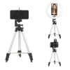 Штатив для телефону та фотоапарата Tripod 3110 PRO портативний трипод 0,35-1.02м висота. Колір: срібний
