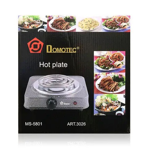 Електроплита спіральна настільна плита Domotec MS-5801 1000 Вт, Переносна компактна електроплита