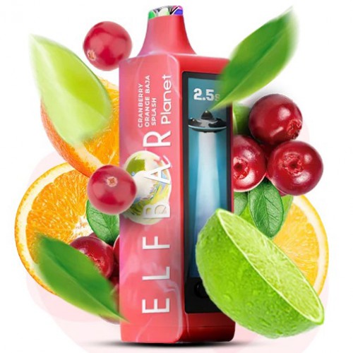 ELF BAR Planet 25000. Журавлина Апельсин Баджо (Cranberry Orange Baja Splash)