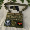 Сумка-кобура мультикам наплічна з липучкою для шевронів, тактична сумка чоловіча з кордури