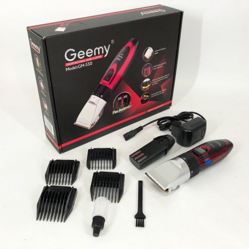 Професійна машинка для стрижки волосся GEMEI GM-550 з двома акумуляторами, Бритва триммер для бороди