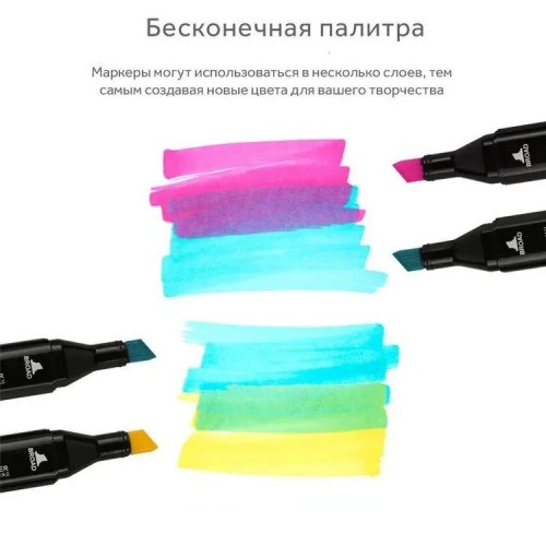 Набір маркерів для малювання Touch 36 шт двосторонні професійні фломастери для художників