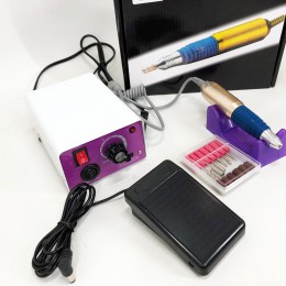 Фрезер для манікюру з педаллю для ноги DM4, потужний манікюрний фрезер, фрезер з насадками для манікюру