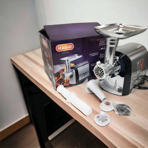 М'ясорубка Magio MG-269, 2400 W, м'ясорубка електрична метал, м'ясорубка з металевим редуктором