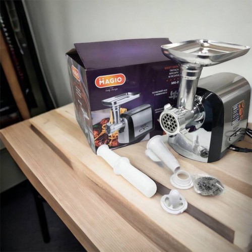 М'ясорубка Magio MG-269, 2400 W, м'ясорубка електрична метал, м'ясорубка з металевим редуктором