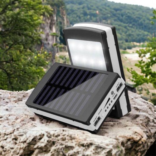 УМБ Power Bank Solar 90000 mAh мобільне зарядне з сонячною панеллю та лампою, Power Bank Charger Батарея