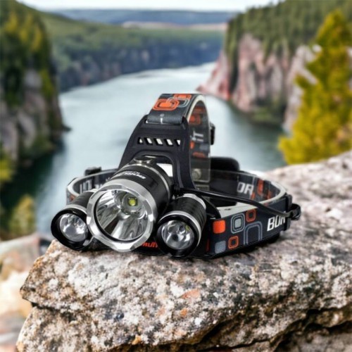 Ліхтар Police 3000-T6+2XPE (2х18650, 5 режимів, Zoom, 1500 люмен), Налобний ліхтар з лінзою