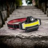 Налобний ліхтарик Bailong BL-W685-LTS+COB+RGB, 5 режимів, водостійкий, ударостійкий, USB кабель Type-c