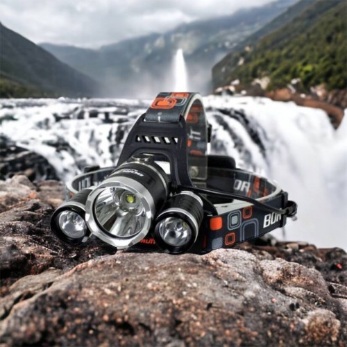 Ліхтар Police 3000-T6+2XPE (2х18650, 5 режимів, Zoom, 1500 люмен), Налобний ліхтар з лінзою