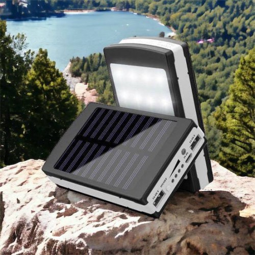УМБ Power Bank Solar 90000 mAh мобільне зарядне з сонячною панеллю та лампою, Power Bank Charger Батарея