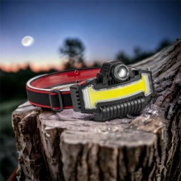 Налобний ліхтарик Bailong BL-W685-LTS+COB+RGB, 5 режимів, водостійкий, ударостійкий, USB кабель Type-c