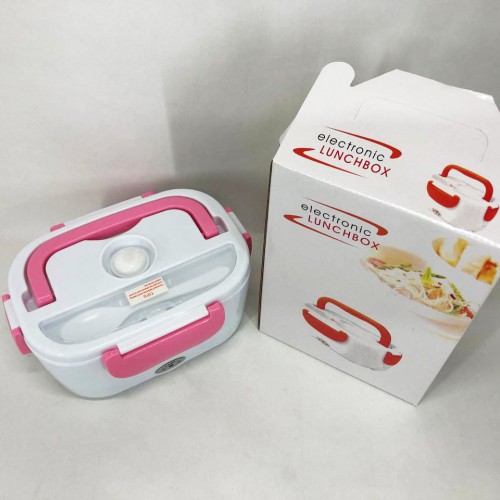 Ланч бокс електричний із підігрівом Lunch Heater 220 V Pro, ланч бокс від мережі. Колір: рожевий