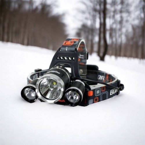 Ліхтар Police 3000-T6+2XPE (2х18650, 5 режимів, Zoom, 1500 люмен), Налобний ліхтар з лінзою
