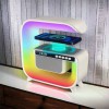 Нічний акумуляторний RGB G3 з бездротовою зарядкою 15W і Bluetooth колонкою 3W Настільна смарт лампа