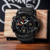 Годинник наручний чоловічий SKMEI 1520BK BLACK, армійський годинник протиударний. Колір: чорний