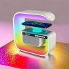 Нічний акумуляторний RGB G3 з бездротовою зарядкою 15W і Bluetooth колонкою 3W Настільна смарт лампа