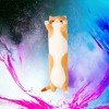 М'яка плюшева іграшка Довгий Кіт Батон котейка-подушка 50 см. Колір: коричневий