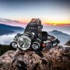 Ліхтар Police 3000-T6+2XPE (2х18650, 5 режимів, Zoom, 1500 люмен), Налобний ліхтар з лінзою