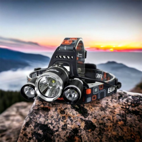 Ліхтар Police 3000-T6+2XPE (2х18650, 5 режимів, Zoom, 1500 люмен), Налобний ліхтар з лінзою