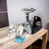 М'ясорубка Rainberg RB-675 3800 Вт із соковижималкою, м'ясорубка електрична метал. Колір: чорний
