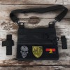Сумка тактична чорна для скритого носіння з кобурою, чоловічий месенджер з кордури
