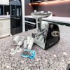 М'ясорубка Rainberg RB-675 3800 Вт із соковижималкою, м'ясорубка електрична метал. Колір: чорний