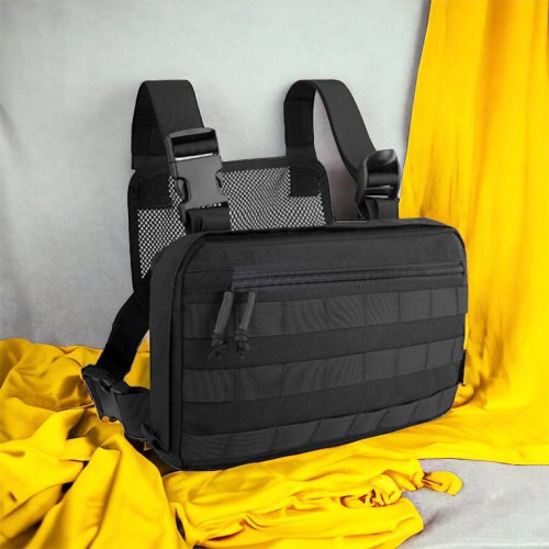 Тактична нагрудна сумка з Cordura 1000D, розгрузка чоловіча чорна