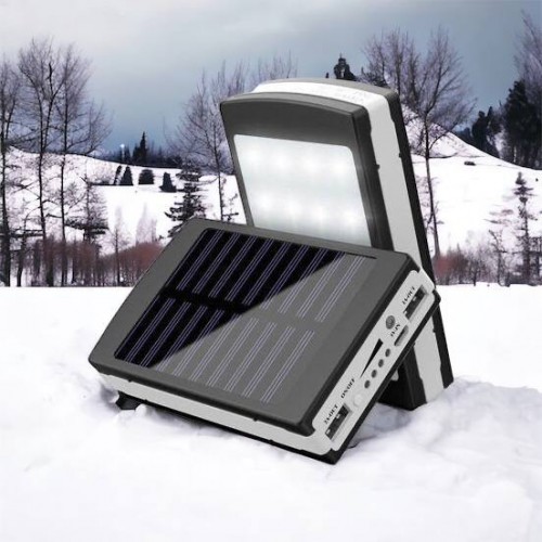 УМБ Power Bank Solar 90000 mAh мобільне зарядне з сонячною панеллю та лампою, Power Bank Charger Батарея