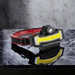 Налобний ліхтарик Bailong BL-W685-LTS+COB+RGB, 5 режимів, водостійкий, ударостійкий, USB кабель Type-c