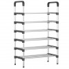 Полиця для взуття Shoe Rack 6 полиць Органайзер стійка 6 секцій 56х28х113см. Колір: чорний