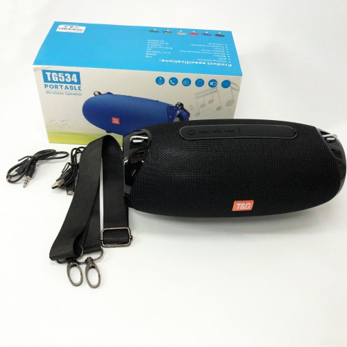 Портативна колонка Bluetooth TG534 SD IPX5 з ремінцем, акумуляторна колонка для музики. Колір: чорний