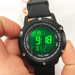 Годинник наручний чоловічий SKMEI 1762BK BLACK, Чоловічий армійський водостійкий тактичний годинник. Колір: чорний