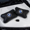 Авто подушки 2шт — набір BMW з натуральної шкіри, на підголівник у машину, Автомобільна подушка БМВ
