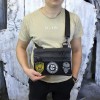 Чоловіча сумка кобура з натуральної шкіри, для скритого носіння з кобурою, чоловічий месенджер
